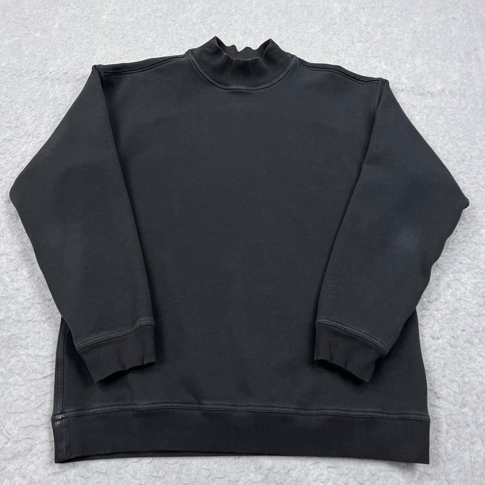 Lululemon All Yours Mock Neck Sweatshirt Women's 4* Black Fleece Pullover W3DDBS